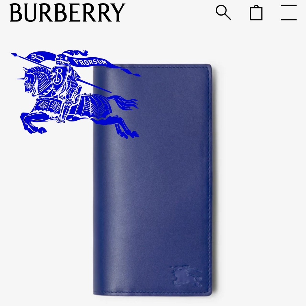 Burberry Blue Key Holder with Equestrian Knight Logo